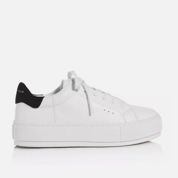 Kurt Geiger London Laney White/Black Leather Sneaker EU 38 US7.5 - Picture 3 of 10